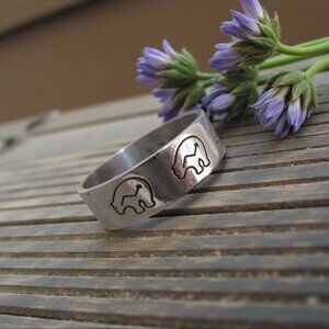 Sterling Silver Ring WISDOM BEAR  Indigenous Art